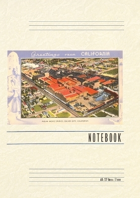 Vintage Lined Notebook Greetings from California, MGM Studios, Culver City