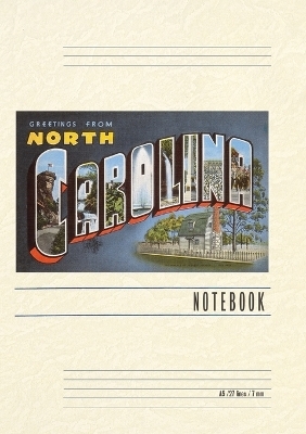 Vintage Lined Notebook Greetings from North Carolina