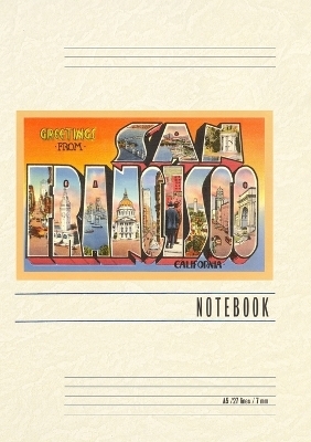 Vintage Lined Notebook Greetings from San Francisco, California