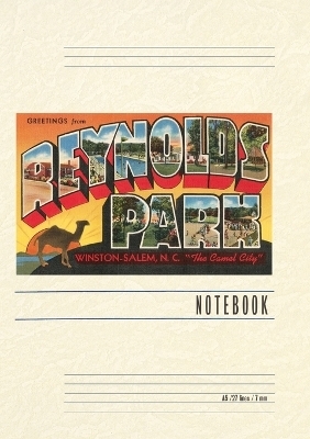 Vintage Lined Notebook Greetings from Reynolds Park