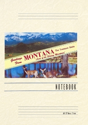 Vintage Lined Notebook Greetings from Montana, Treasure State