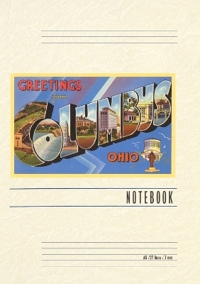 Vintage Lined Notebook Greetings from Columbus