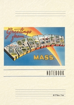 Vintage Lined Notebook Greetings from Westborough, Massachusetts