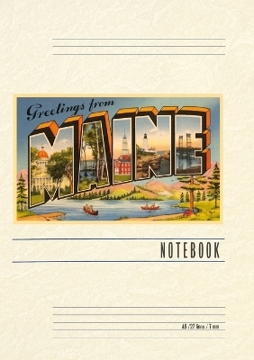 Vintage Lined Notebook Greetings from Maine