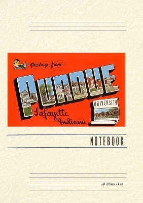 Vintage Lined Notebook Greetings from Purdue