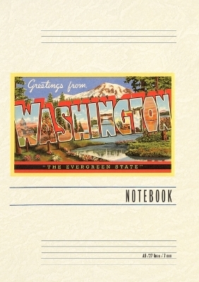 Vintage Lined Notebook Greetings from Washington