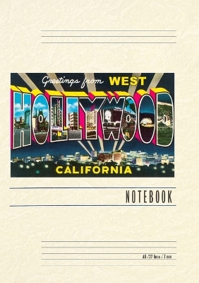 Vintage Lined Notebook Greetings from West Hollywood, California