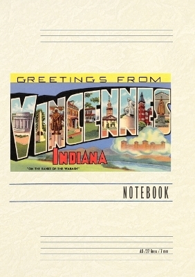 Vintage Lined Notebook Greetings from Vincennes