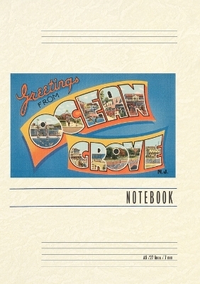 Vintage Lined Notebook Greetings from Ocean Grove, New Jersey