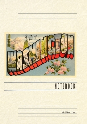 Vintage Lined Notebook Greetings from Washington