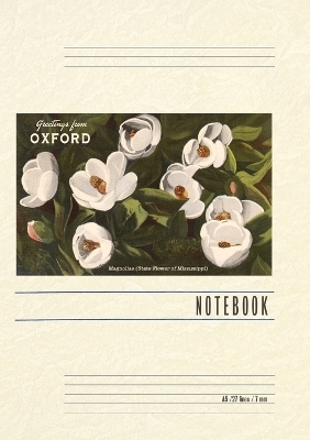 Vintage Lined Notebook Greetings from Oxford, Magnolias