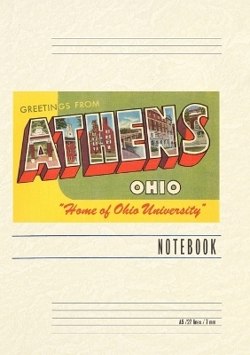 Vintage Lined Notebook Greetings from Athens