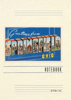 Vintage Lined Notebook Greetings from Springfield