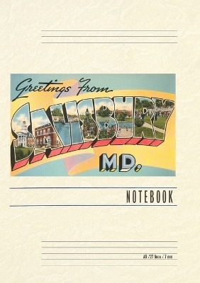 Vintage Lined Notebook Greetings from Salisbury