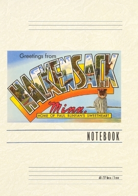 Vintage Lined Notebook Greetings from Hackensack