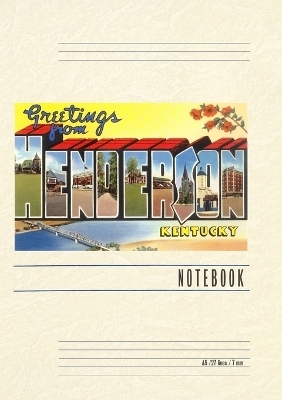 Vintage Lined Notebook Greetings from Henderson, Kentucky