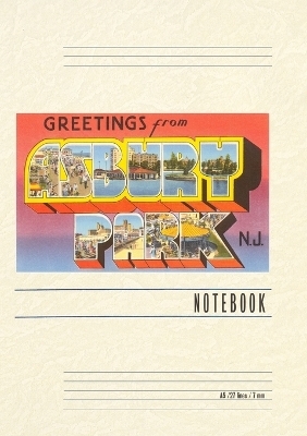 Vintage Lined Notebook Greetings from Asbury Park, New Jersey