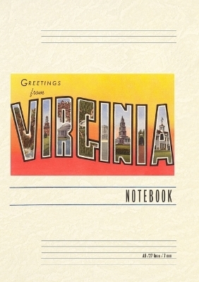 Vintage Lined Notebook Greetings from Virginia