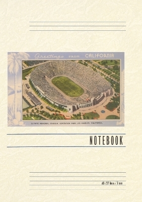 Vintage Lined Notebook Greetings from California, LA Coliseum