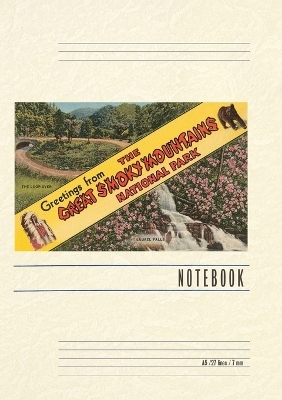 Vintage Lined Notebook Greetings from Smoky Mountains