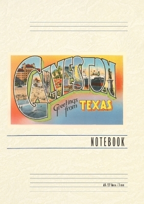 Vintage Lined Notebook Greetings from Galveston, Texas