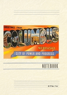 Vintage Lined Notebook Greetings from Columbus