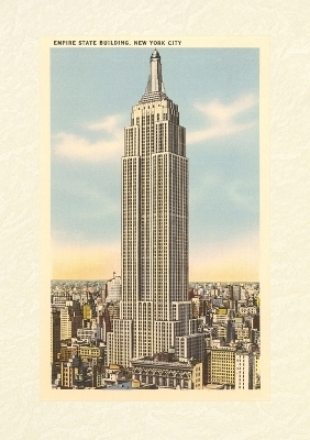 Vintage Lined Notebook Empire State Building, New York City