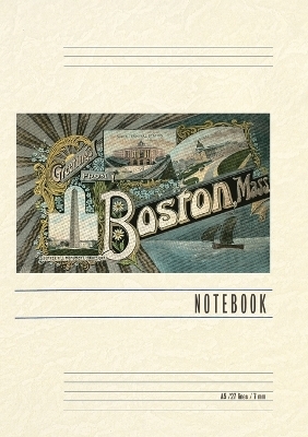 Vintage Lined Notebook Greetings from Boston, Massachusetts