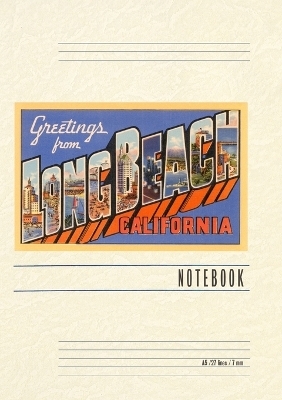 Vintage Lined Notebook Greetings from Long Beach, Long Beach, California