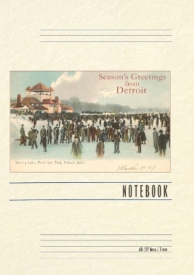 Vintage Lined Notebook Seasons Greetings from Detroit