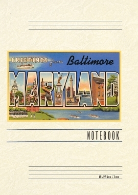 Vintage Lined Notebook Greetings from Baltimore