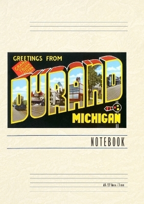 Vintage Lined Notebook Greetings from Durand