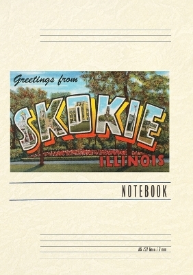 Vintage Lined Notebook Greetings from Skokie, Illinois