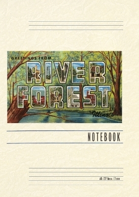 Vintage Lined Notebook Greetings from River Forest, Illinois