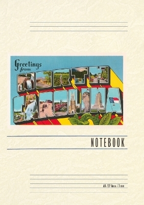 Vintage Lined Notebook Greetings from North Carolina