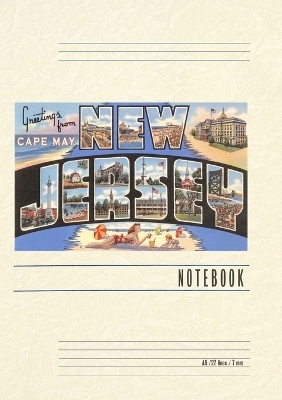 Vintage Lined Notebook Greetings from Cape May, New Jersey