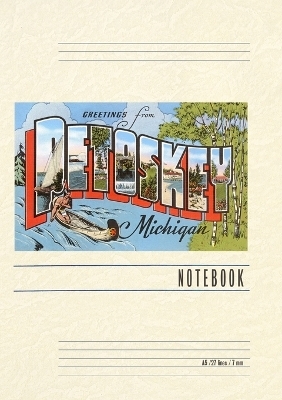 Vintage Lined Notebook Greetings from Petoskey