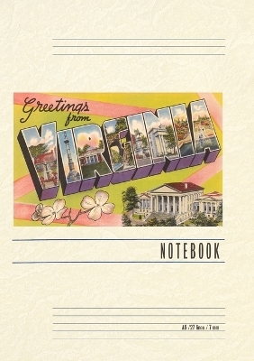 Vintage Lined Notebook Greetings from Virginia