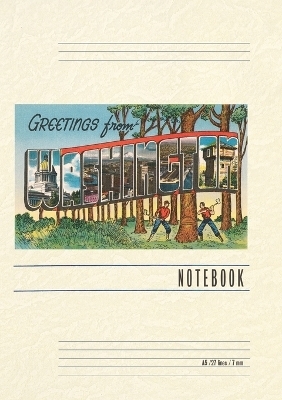 Vintage Lined Notebook Greetings from Washington