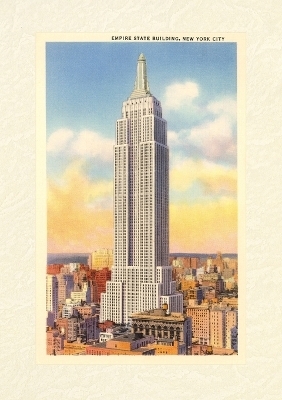 Vintage Lined Notebook Empire State Building, New York City