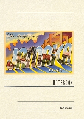 Vintage Lined Notebook Greetings from Jamaica, Long Island, New York