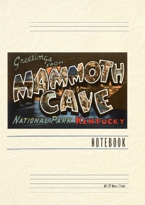 Vintage Lined Notebook Greetings from Mammoth Cave, Kentucky