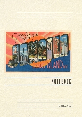 Vintage Lined Notebook Greetings from Jamaica, Long Island, New York