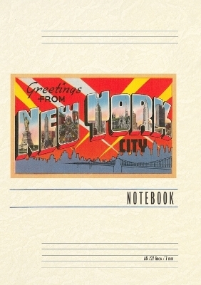 Vintage Lined Notebook Greetings from New York City