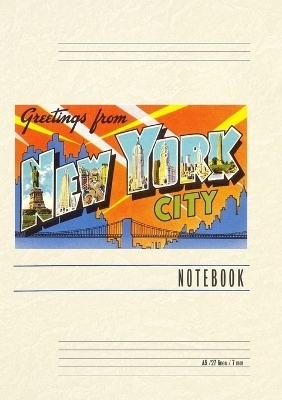 Vintage Lined Notebook Greetings from New York City