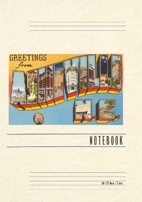 Vintage Lined Notebook Greetings from Asheville