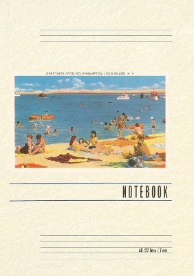 Vintage Lined Notebook Greetings from Southampton, Long Island, New York