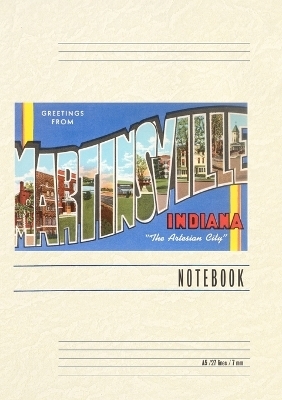 Vintage Lined Notebook Greetings from Martinsville