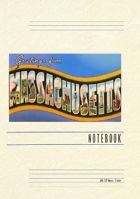 Vintage Lined Notebook Greetings from Massachusetts