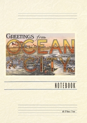 Vintage Lined Notebook Greetings from Ocean City, New Jersey